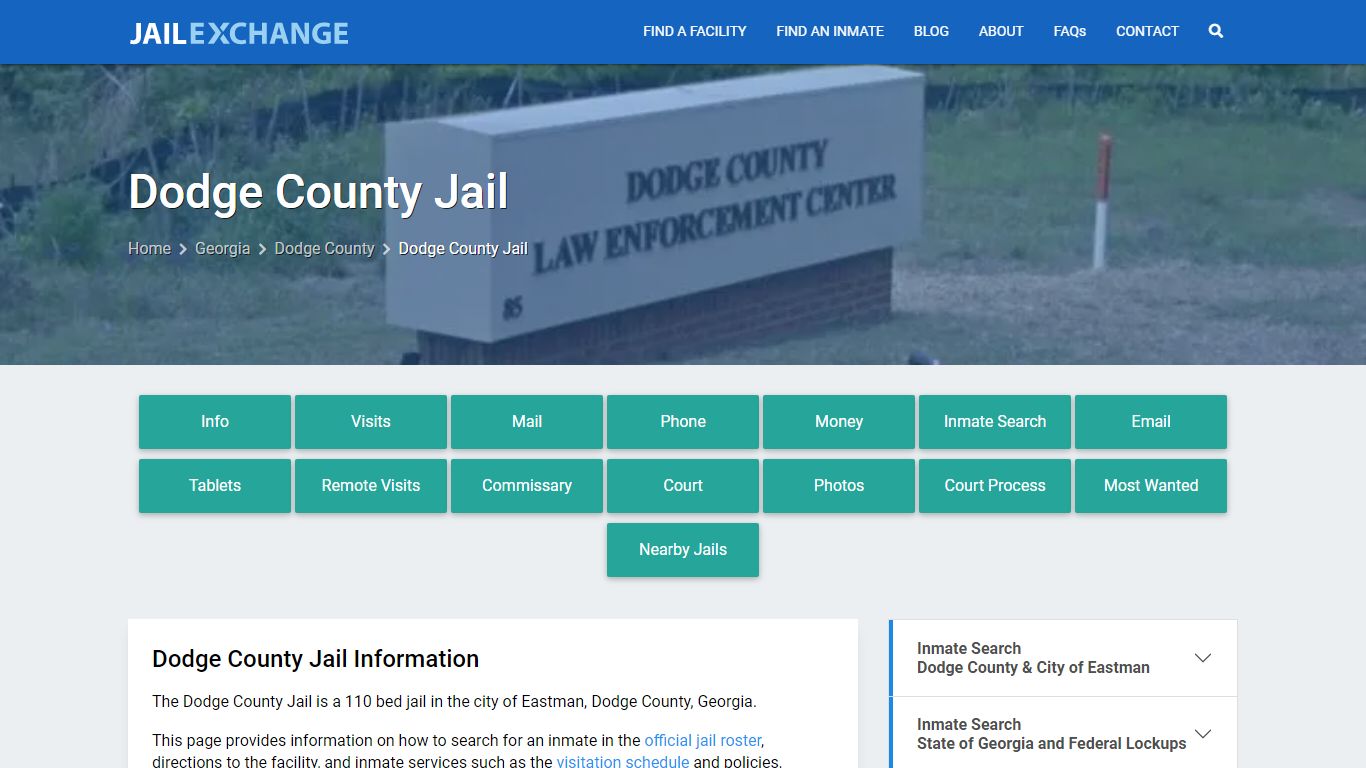 Dodge County Jail, GA Inmate Search, Information